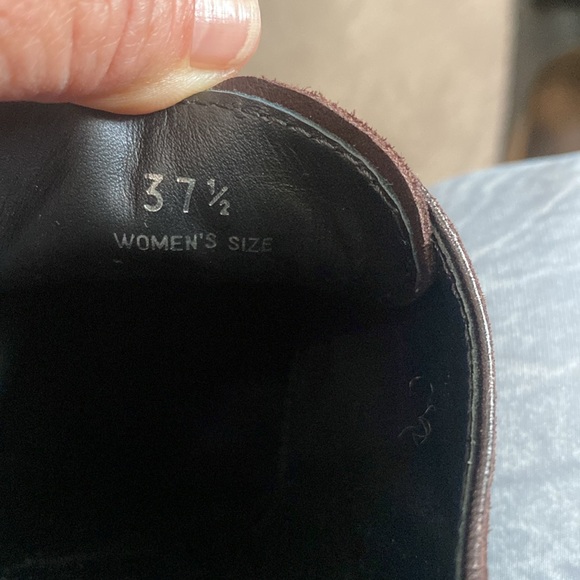 TODS high heel booties ankle boots lace up suede dark brown sz 37.5 us 7.5. - Picture 6 of 7